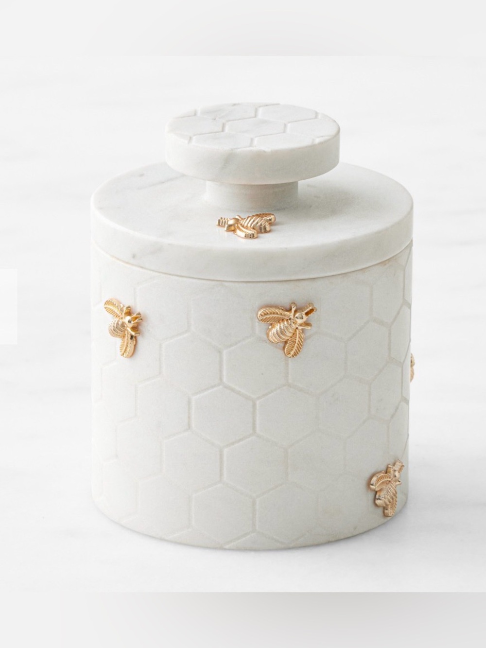 NWT Williams Sonoma Honeycomb Marble Butter Keeper
